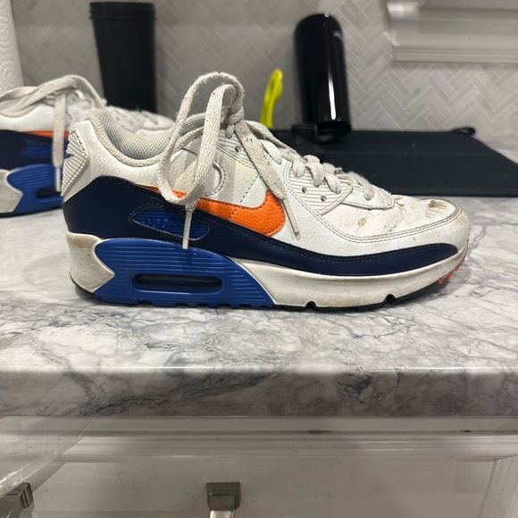 Nike Air Max 90 White Photo Blue Total Orange - Picture 4 of 8